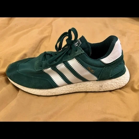 Adidas Iniki Runner Shoes, Collegiate Green, Size 11.5 - Picture 5 of 6